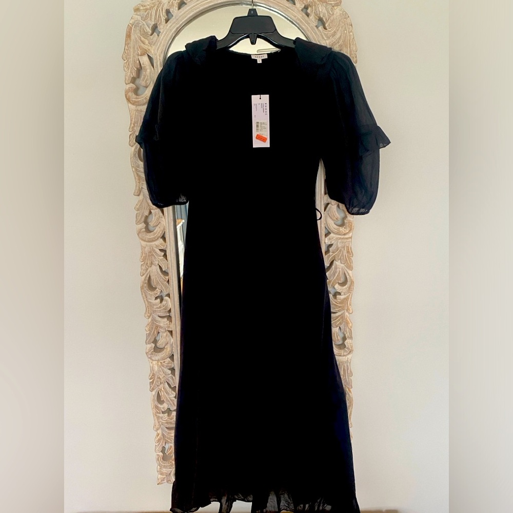 Black wrap cocktail dress